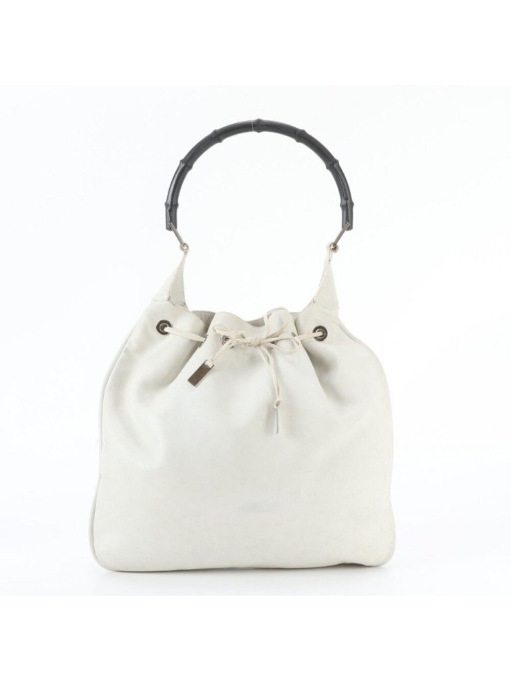 Gucci Bamboo Drawstring Leather Shoulder Bag